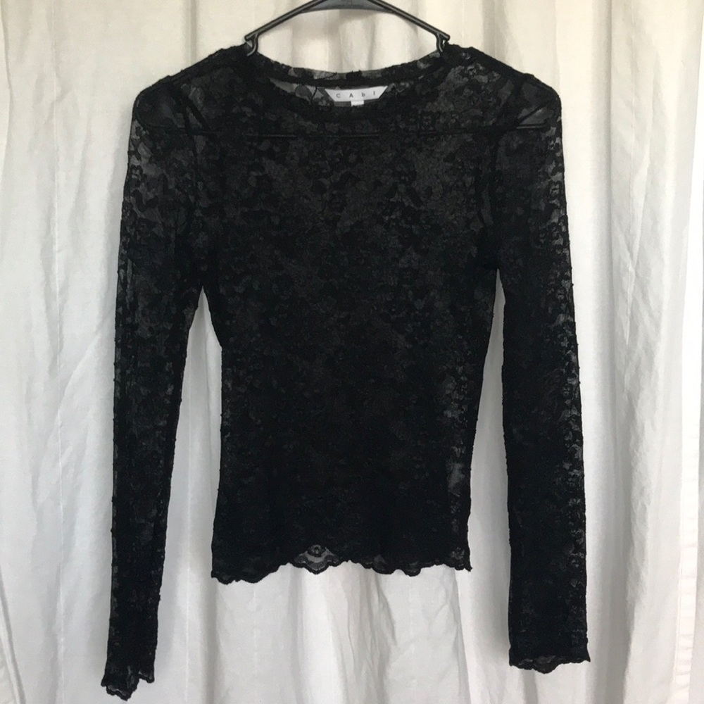 CAbi Floral Lace long sleeve